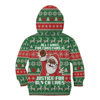 Justice For Black Lives Christmas Kid Hoodie Funny Xmas Holiday Patterns - Wonder Print Shop