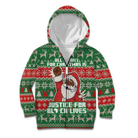 Justice For Black Lives Christmas Kid Hoodie Funny Xmas Holiday Patterns - Wonder Print Shop