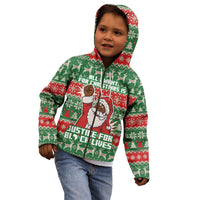 Justice For Black Lives Christmas Kid Hoodie Funny Xmas Holiday Patterns - Wonder Print Shop