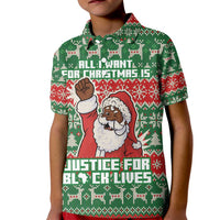 Justice For Black Lives Christmas Kid Polo Shirt Funny Xmas Holiday Patterns - Wonder Print Shop