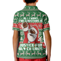 Justice For Black Lives Christmas Kid Polo Shirt Funny Xmas Holiday Patterns - Wonder Print Shop