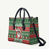 Justice For Black Lives Christmas Leather Bag Funny Xmas Holiday Patterns - Wonder Print Shop