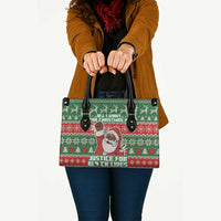 Justice For Black Lives Christmas Leather Bag Funny Xmas Holiday Patterns - Wonder Print Shop