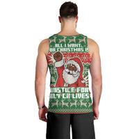 Justice For Black Lives Christmas Men Tank Top Funny Xmas Holiday Patterns - Wonder Print Shop