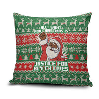 Justice For Black Lives Christmas Pillow Cover Funny Xmas Holiday Patterns - Wonder Print Shop