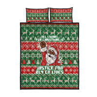 Justice For Black Lives Christmas Quilt Bed Set Funny Xmas Holiday Patterns - Wonder Print Shop
