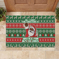 Justice For Black Lives Christmas Rubber Doormat Funny Xmas Holiday Patterns - Wonder Print Shop