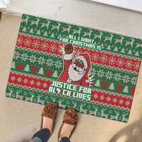Justice For Black Lives Christmas Rubber Doormat Funny Xmas Holiday Patterns - Wonder Print Shop