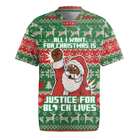 Justice For Black Lives Christmas Rugby Jersey Funny Xmas Holiday Patterns - Wonder Print Shop