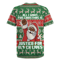 Justice For Black Lives Christmas Rugby Jersey Funny Xmas Holiday Patterns - Wonder Print Shop