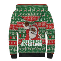 Justice For Black Lives Christmas Sherpa Hoodie Funny Xmas Holiday Patterns - Wonder Print Shop