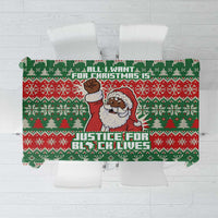 Justice For Black Lives Christmas Tablecloth Funny Xmas Holiday Patterns - Wonder Print Shop
