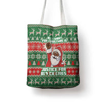 Justice For Black Lives Christmas Tote Bag Funny Xmas Holiday Patterns - Wonder Print Shop