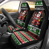 Santa Claus Drive A JEEP Car Seat Cover Funny Xmas Holiday Patterns - Wonder Print Shop