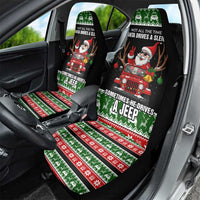 Santa Claus Drive A JEEP Car Seat Cover Funny Xmas Holiday Patterns - Wonder Print Shop