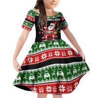 Santa Claus Drive A JEEP Family Matching Off Shoulder Short Dress and Hawaiian Shirt Funny Xmas Holiday Patterns - Wonder Print Shop