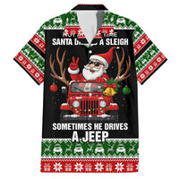 Santa Claus Drive A JEEP Family Matching Summer Maxi Dress and Hawaiian Shirt Funny Xmas Holiday Patterns - Wonder Print Shop