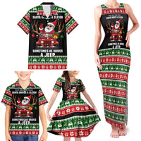 Santa Claus Drive A JEEP Family Matching Tank Maxi Dress and Hawaiian Shirt Funny Xmas Holiday Patterns - Wonder Print Shop