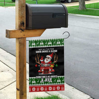 Santa Claus Drive A JEEP Garden Flag Funny Xmas Holiday Patterns - Wonder Print Shop