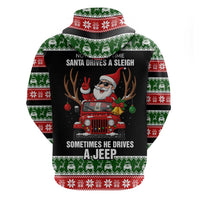 Santa Claus Drive A JEEP Hoodie Funny Xmas Holiday Patterns - Wonder Print Shop