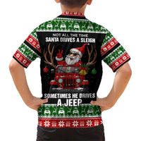 Santa Claus Drive A JEEP Kid Hawaiian Shirt Funny Xmas Holiday Patterns - Wonder Print Shop