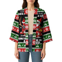 Santa Claus Drive A JEEP Kimono Funny Xmas Holiday Patterns - Wonder Print Shop