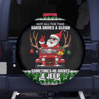 Santa Claus Drive A JEEP Spare Tire Cover Funny Xmas Holiday Patterns - Wonder Print Shop