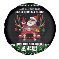 Santa Claus Drive A JEEP Spare Tire Cover Funny Xmas Holiday Patterns - Wonder Print Shop