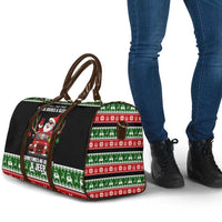 Santa Claus Drive A JEEP Travel Bag Funny Xmas Holiday Patterns - Wonder Print Shop