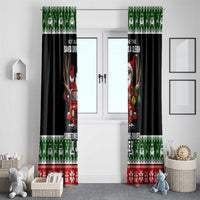 Santa Claus Drive A JEEP Window Curtain Funny Xmas Holiday Patterns - Wonder Print Shop