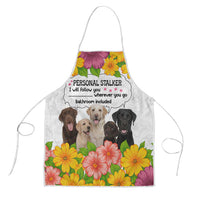Labrador Retriever Personal Stalker Christmas Apron Funny Xmas Holiday Patterns - Wonder Print Shop