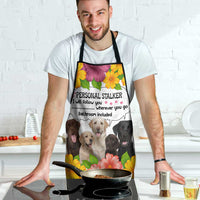 Labrador Retriever Personal Stalker Christmas Apron Funny Xmas Holiday Patterns - Wonder Print Shop