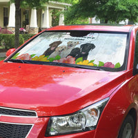 Labrador Retriever Personal Stalker Christmas Auto Sun Shade Funny Xmas Holiday Patterns - Wonder Print Shop