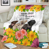 Labrador Retriever Personal Stalker Christmas Blanket Funny Xmas Holiday Patterns - Wonder Print Shop