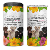 Labrador Retriever Personal Stalker Christmas 4 in 1 Can Cooler Tumbler Funny Xmas Holiday Patterns - Wonder Print Shop