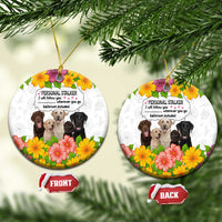 Labrador Retriever Personal Stalker Christmas Ceramic Ornament Funny Xmas Holiday Patterns - Wonder Print Shop