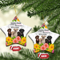 Labrador Retriever Personal Stalker Christmas Ceramic Ornament Funny Xmas Holiday Patterns - Wonder Print Shop