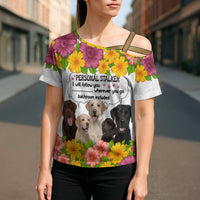 Labrador Retriever Personal Stalker Christmas Cross Shoulder Shirt Funny Xmas Holiday Patterns - Wonder Print Shop