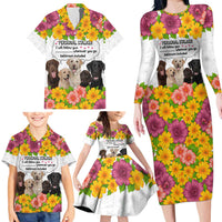 Labrador Retriever Personal Stalker Christmas Family Matching Long Sleeve Bodycon Dress and Hawaiian Shirt Funny Xmas Holiday Patterns - Wonder Print Shop