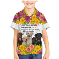 Labrador Retriever Personal Stalker Christmas Family Matching Mermaid Dress and Hawaiian Shirt Funny Xmas Holiday Patterns - Wonder Print Shop