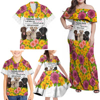 Labrador Retriever Personal Stalker Christmas Family Matching Off Shoulder Maxi Dress and Hawaiian Shirt Funny Xmas Holiday Patterns - Wonder Print Shop