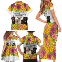 Labrador Retriever Personal Stalker Christmas Family Matching Short Sleeve Bodycon Dress and Hawaiian Shirt Funny Xmas Holiday Patterns - Wonder Print Shop