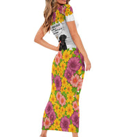 Labrador Retriever Personal Stalker Christmas Family Matching Short Sleeve Bodycon Dress and Hawaiian Shirt Funny Xmas Holiday Patterns - Wonder Print Shop