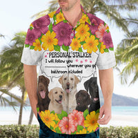 Labrador Retriever Personal Stalker Christmas Hawaiian Shirt Funny Xmas Holiday Patterns - Wonder Print Shop