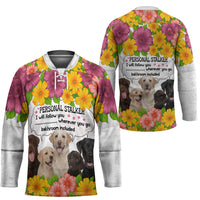 Labrador Retriever Personal Stalker Christmas Hockey Jersey Funny Xmas Holiday Patterns - Wonder Print Shop