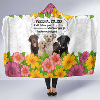 Labrador Retriever Personal Stalker Christmas Hooded Blanket Funny Xmas Holiday Patterns - Wonder Print Shop