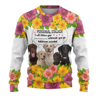 Labrador Retriever Personal Stalker Christmas Ugly Christmas Sweater Funny Xmas Holiday Patterns - Wonder Print Shop