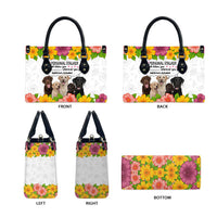 Labrador Retriever Personal Stalker Christmas Leather Bag Funny Xmas Holiday Patterns - Wonder Print Shop