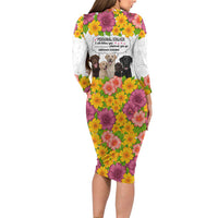 Labrador Retriever Personal Stalker Christmas Long Sleeve Bodycon Dress Funny Xmas Holiday Patterns - Wonder Print Shop