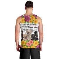 Labrador Retriever Personal Stalker Christmas Men Tank Top Funny Xmas Holiday Patterns - Wonder Print Shop